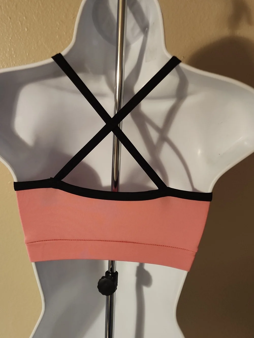 Kids Pink Wrap-Style Bralette with Black Trim